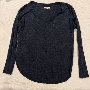 Madewell Navy Anthem Curved Hem Tee Shirt Medium